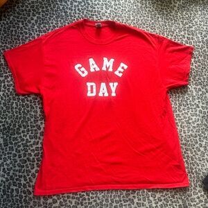 Red “game day” tee shirt